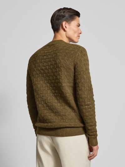 Jack & Jones Premium Gebreide pullover met ribboorden, model 'BLASIMON' Camel - 5