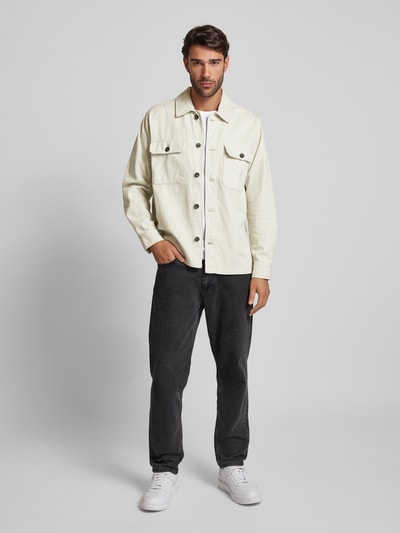 Lindbergh Jeansjacke mit Teilungsnähten Offwhite 1