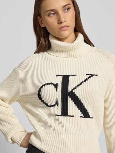 Calvin Klein Jeans Gebreide coltrui Offwhite - 3