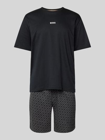 BOSS Pyjama mit Label-Print Black 1