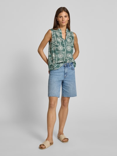 Marc O'Polo Loose Fit Blusentop aus reiner Baumwolle Petrol 1