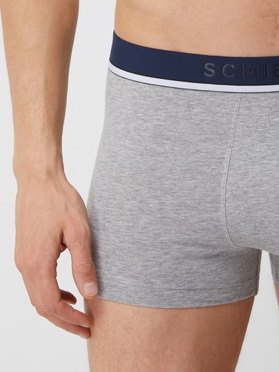 Schiesser Trunks mit Stretch-Anteil im 3er-Pack Mittelgrau Melange 6