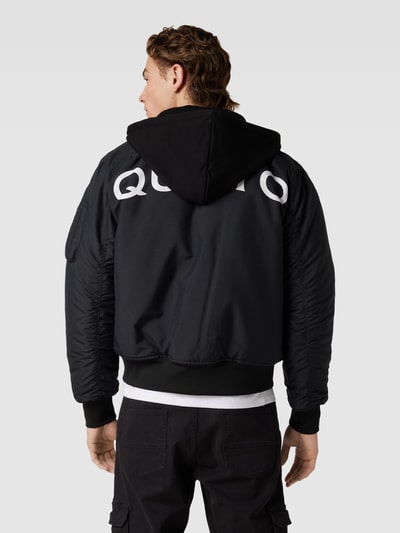 Qunto Bomberjacke mit Label-Print Black 5