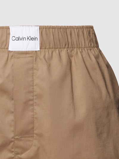 Calvin Klein Underwear Pyjama-Shorts mit Label-Patch Taupe 2