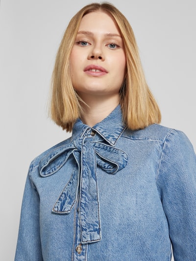 Mango Hemdbluse in Denim-Optik Modell 'LANA' Jeansblau 3