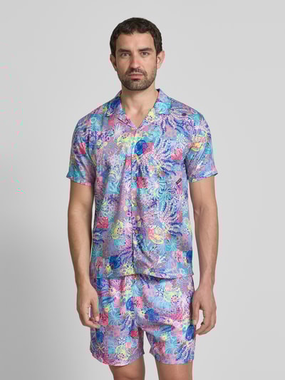 BOARDIES Freizeithemd mit Knopfleiste Modell 'Coral' Lila 4