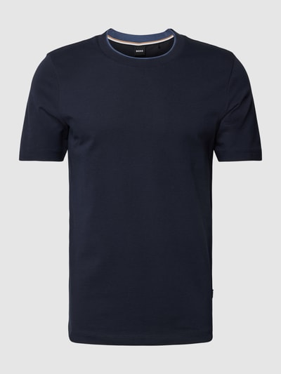 BOSS T-Shirt mit Label-Detail Modell 'Tessler' Marine 2