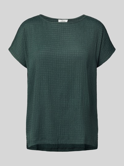 s.Oliver RED LABEL Relaxed Fit T-Shirt mit Stretch-Anteil Dunkelgruen 2
