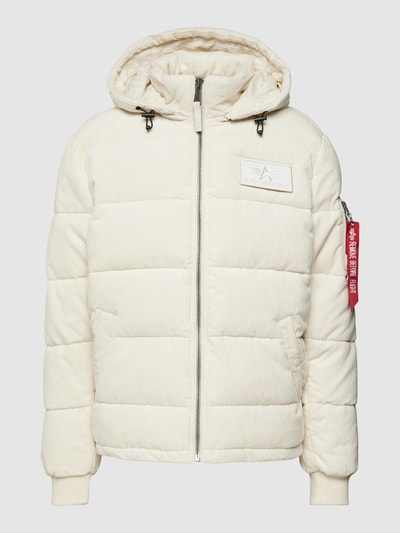 Alpha Industries Gewatteerd jack met labeldetails Offwhite - 2