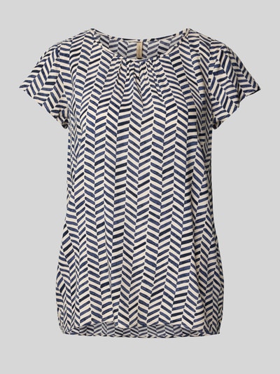 Soyaconcept Bluzka o kroju slim fit z okrągłym dekoltem model ‘SELIA’ Ciemnoniebieski 2