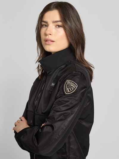 Blauer USA Jack met opstaande kraag model 'CARNY' Zwart - 3