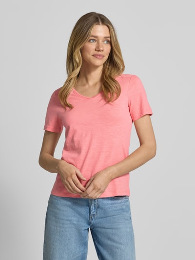 Tom Tailor Regular Fit T-Shirt aus reiner Baumwolle Koralle 4