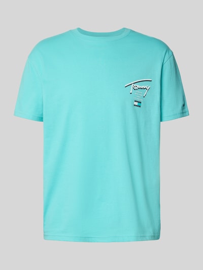 Tommy Jeans Regular fit T-shirt van puur katoen Turquoise - 2