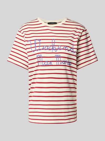 Weekend Max Mara T-Shirt mit Label-Stitching Modell 'OLGA' Rot 2