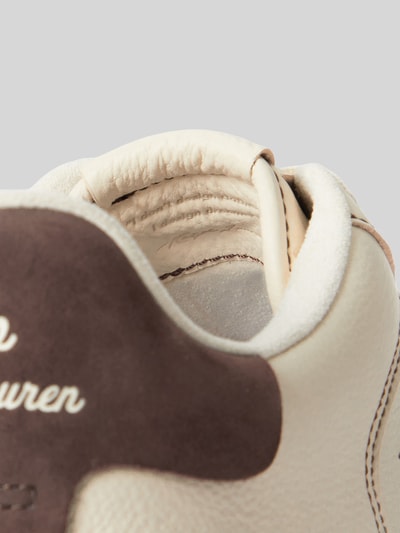 Polo Ralph Lauren Sneaker Low aus Rindsnappa Ecru 5