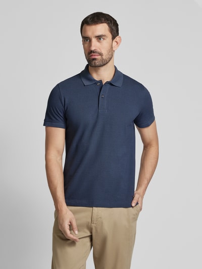 Geox Koszulka polo o kroju slim fit z fakturowanym wzorem Granatowy 4