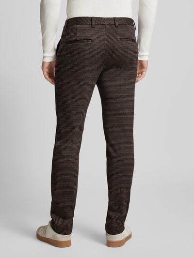 Scotch & Soda Slim fit stoffen broek met Franse steekzakken Middenbruin - 5