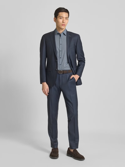 Christian Berg Men Regular Fit Business-Hemd mit Kentkragen Marine 1