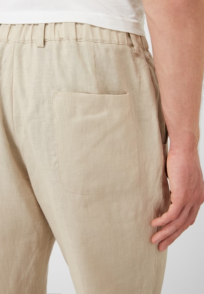 DANIELE ALESSANDRINI Jogpants aus Leinen Beige 3