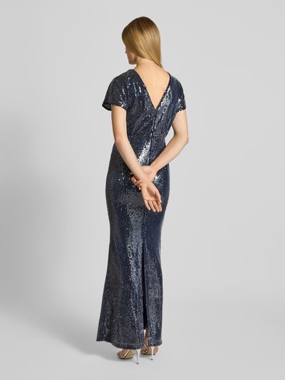 Christian Berg Cocktail Regular Fit Abendkleid mit Allover-Pailettenbesatz Marine Melange 5