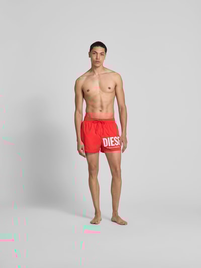 Diesel Badehose mit elastischem Bund Rot 3