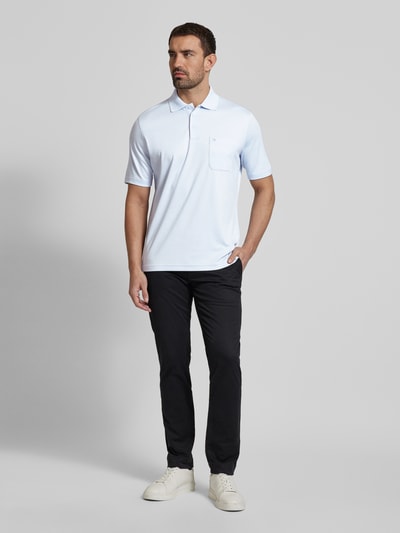 Christian Berg Men Regular Fit Poloshirt mit Brusttasche Bleu 1