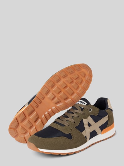 Jack & Jones Sneakers met vetersluiting, model 'STANZA' Olijfgroen - 4