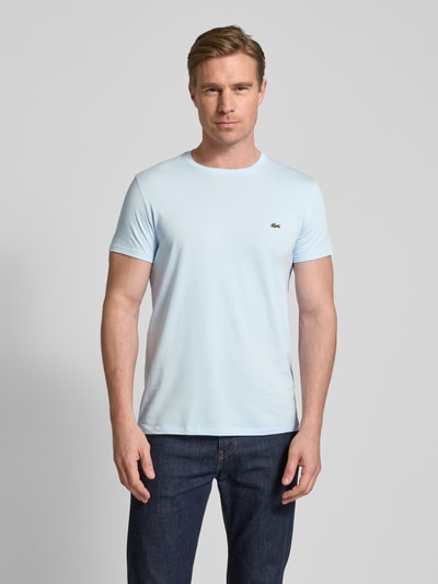 Lacoste T-Shirt mit Rundhalsausschnitt Modell 'Supima' Hellblau 4