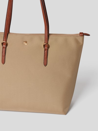 Lauren Ralph Lauren Shopper mit Label-Applikation Schlamm 3