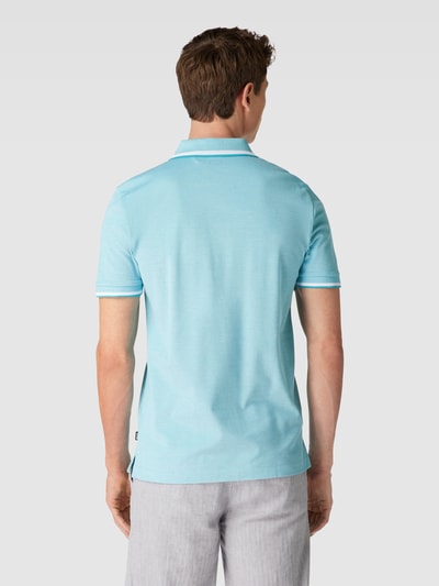 BOSS Poloshirt mit Label-Stitching Modell 'Parlay' Helltuerkis 5