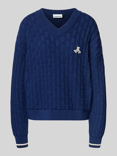 Armedangels Loose Fit Strickpullover aus reiner Baumwolle Modell 'CAARLAS STRUCTURE' Marine 2