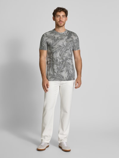 s.Oliver RED LABEL Regular Fit T-Shirt aus reiner Baumwolle Mittelgrau 1