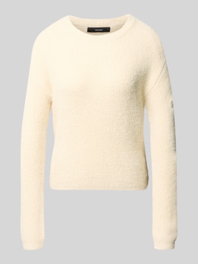 VERO MODA Pullover mit weicher Strukturoptik Ecru 1
