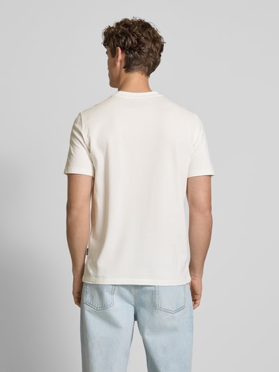 Blend T-Shirt mit Motiv- und Statement-Stitching Modell 'JOBBE' Weiss 5
