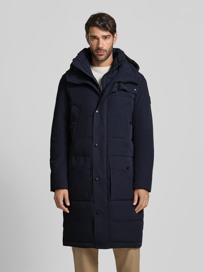 Strellson Regular Fit Steppmantel mit Logo-Patch Modell 'CRASHER' Marine 4