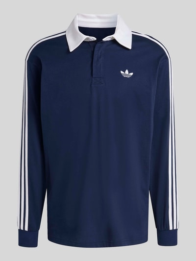 adidas Originals Regular Fit Rugbyshirt aus reiner Baumwolle Marine 2
