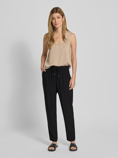 Zero Stoffhose aus Viskose mit elastischem Bund BLACK 1