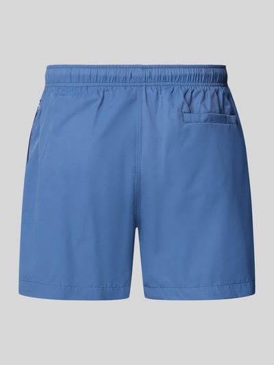 Produktfoto, Badehose mit elastischem Bund und Tunnelzug von MCNEAL für Herren aus Baumwoll-Mix in Blau, Regular-Fit, glatte Textur