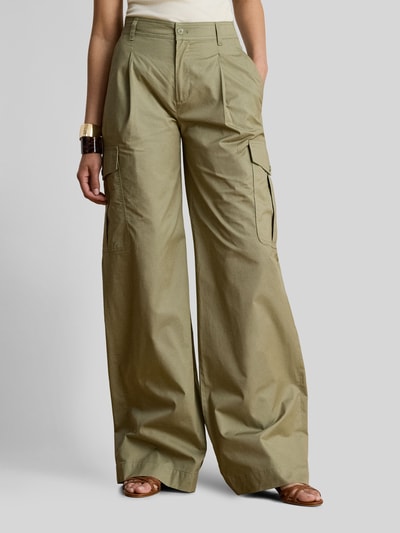 Lauren Ralph Lauren Wide Leg Cargohose aus reiner Baumwolle Khaki 4