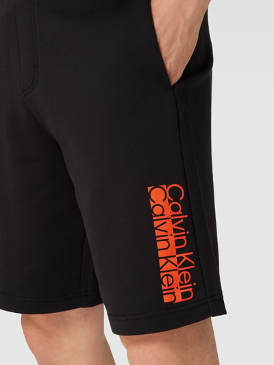 CK Calvin Klein Sweatshorts met labelprint Zwart - 3