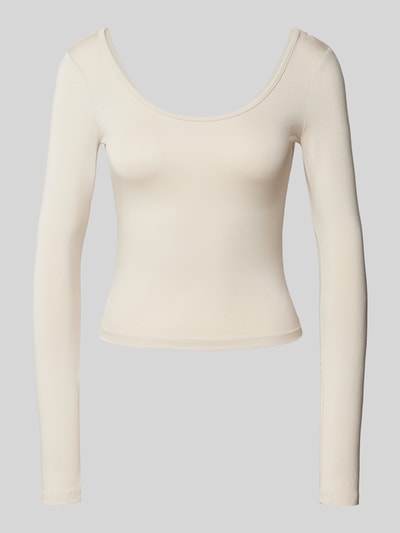 Gina Tricot Longsleeve mit tiefem Rückenausschnitt Beige 2