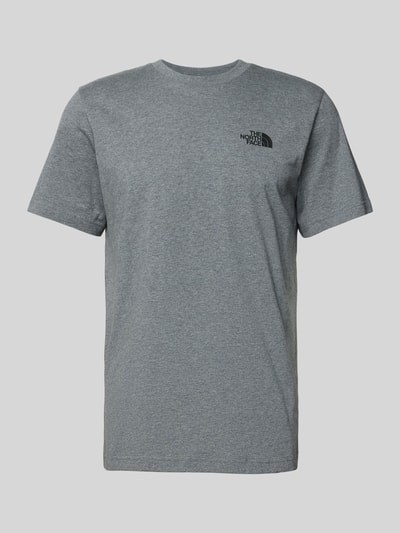 The North Face T-Shirt mit Label-Print Modell 'Simple Dome' Dunkelgrau Melange 1