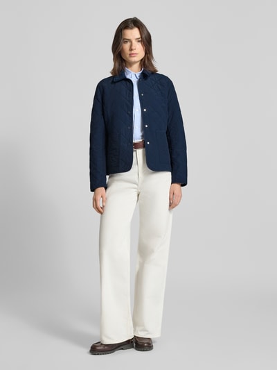 Tommy Hilfiger Kurtka pikowana o kroju slim fit z mieszanki bawełny Granatowy 1