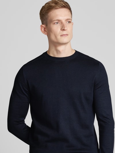 JOOP! Collection Strickpullover mit Rundhalsausschnitt Modell 'Sergor' Marine 3