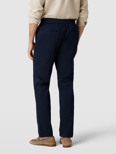 Bruun & Stengade Regular fit broek met tunnelkoord, model 'INGOLF' Donkerblauw - 5