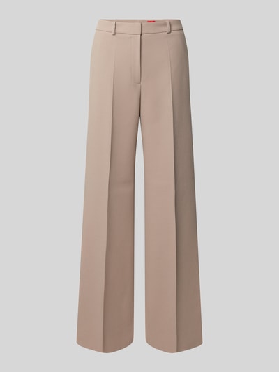 HUGO Wide Leg Stoffhose mit Viskoseanteil Modell 'HASMINA' Sand 2