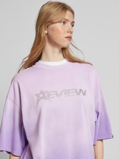 Review T-Shirt mit Ziersteinbesatz Lavender 3