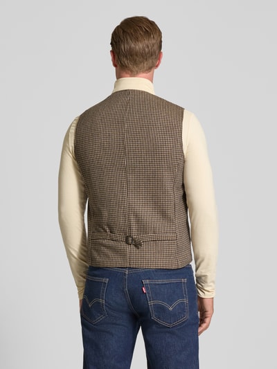 CG - Club of Gents Gilet met paspelzak op de borst, model 'Morley' Lichtbruin - 5