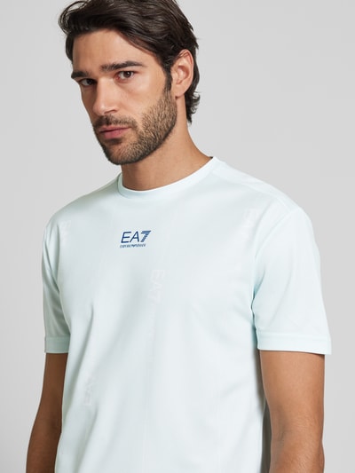 EA7 Emporio Armani T-Shirt mit Label-Print Mint 3