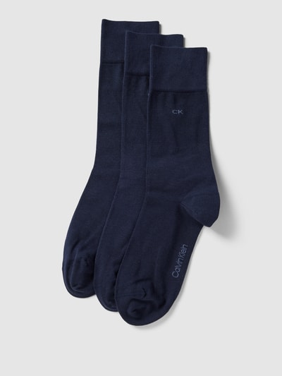 CK Calvin Klein Socken in unifarbenem Design mit Label-Detail Marine 1